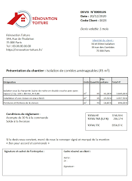 devis isolation plafond